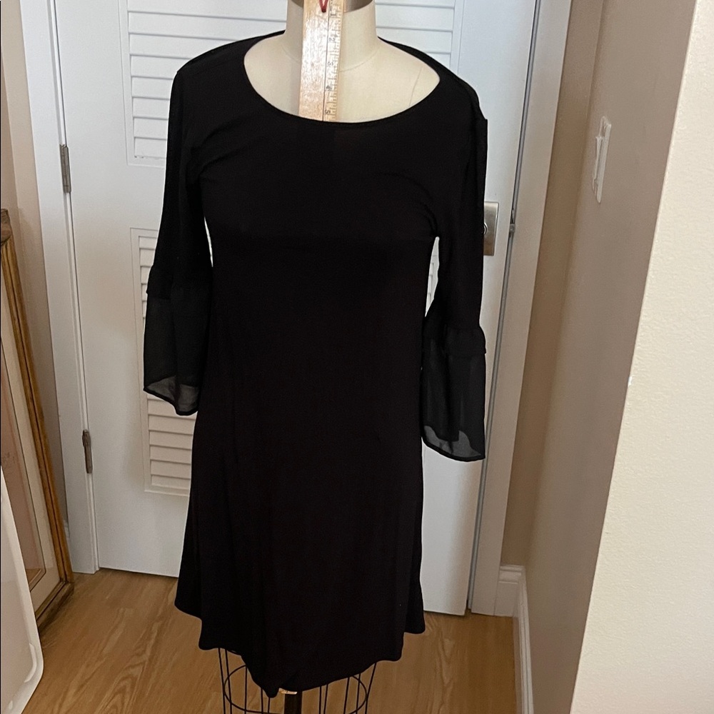 LC Lauren Conrad Elegant Black Long Sleeve Dress